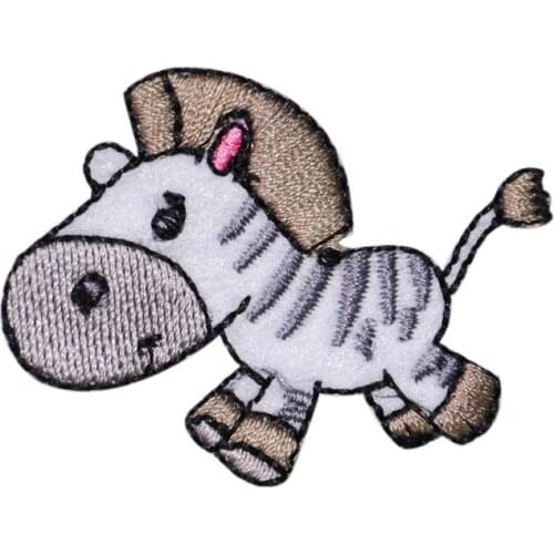 1PCS Cartoon Alpaca Animals Patch Embroidery Applique Stick On Transfers For Clothing DIY Cute Sticker Decor Sewing Accessories