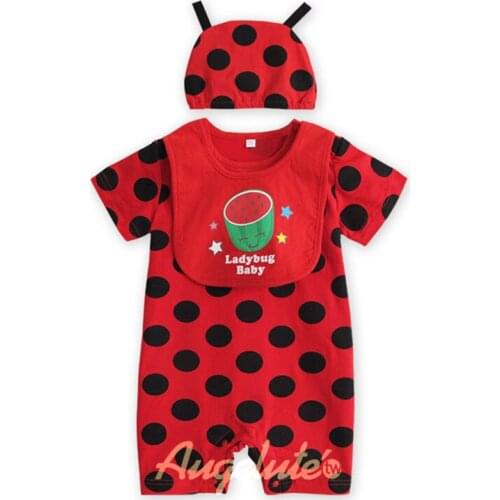 New arrival Baby Clothes Romper Onesie animal Cute Beetles Bees 3D three-piece Baby onesie Summer Infant Baby Toddler Outfit