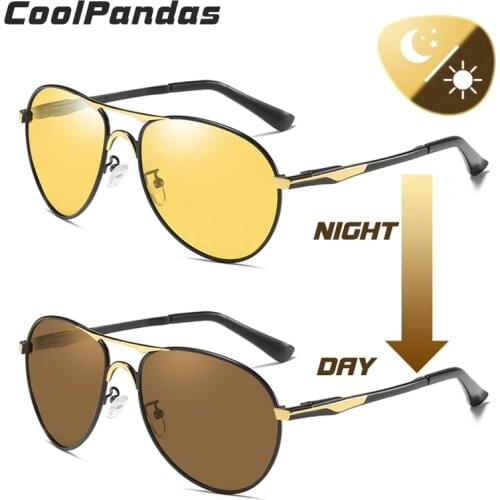 2019 Aviation Car Driver Day Night Vision Goggles Photochromic Sunglasses Polarized Anti-glare Driving Sun glasses oculos de sol