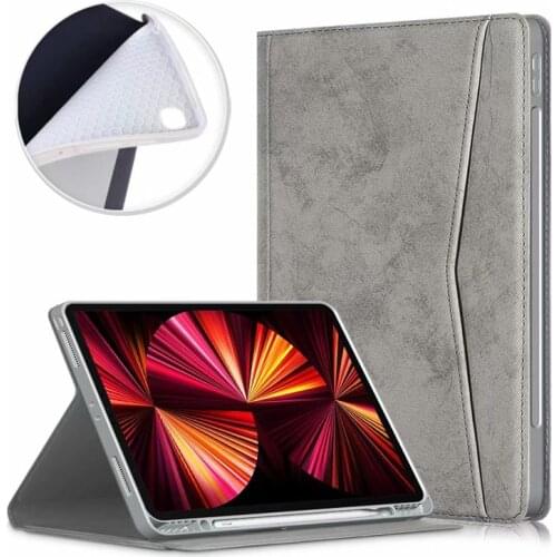 TPU Solid Color with Pencil Holder Case for iPad Pro 11 2021 Stand Fabric Cover for iPad Pro 11 Case 2021 2020 2018