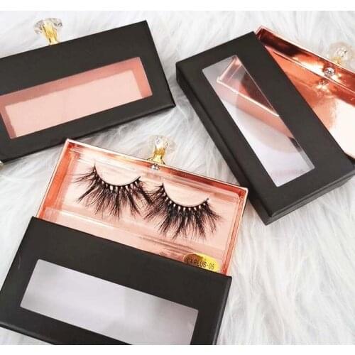 Wholesale marble lash box black pink packaging box fake 3d mink lashes boxes faux cils strip diamond magnetic case empty