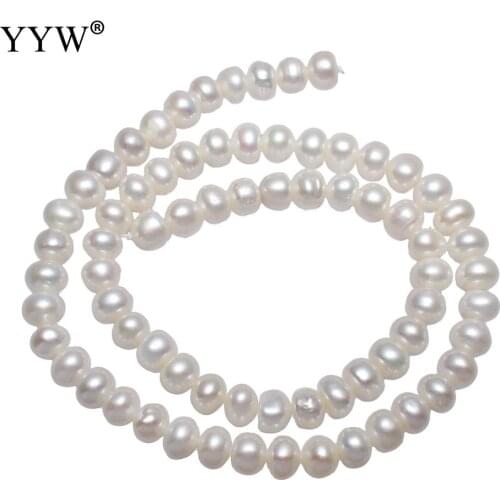 Wholesale Pearls Potato Freshwater Pearl Beads Natural White 15Inch For Jewelry Making DIY Necklace Bracelet Jewelry Accessories