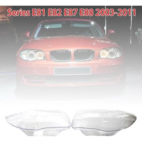 Pair Headlight Head Light Lamp Shell Car Headlight Lens Shell Cover for-BMW 1 Series E81 E82 E87 E88 2003-2011