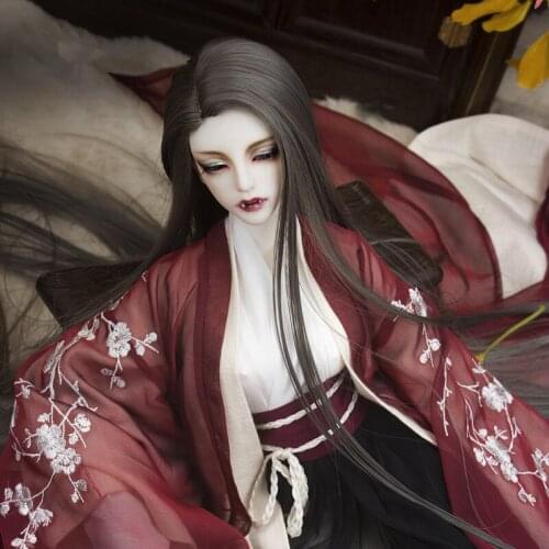 BJD Wig 1/3 1/4 1/6 Long Straight Wigs for Dolls Accessories,Fashion Doll Hair High Temperature Fiber for Doll Toys