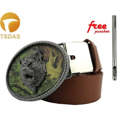 Wolf Head Belt Buckle with Pewter Finish Cowboys Belt Buckles Men as Gift