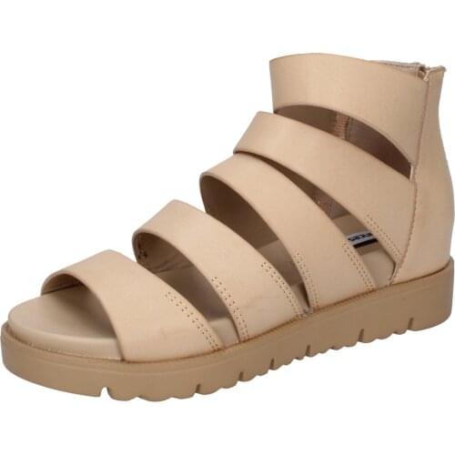 FRANCESCO Milan sandals women brown leather