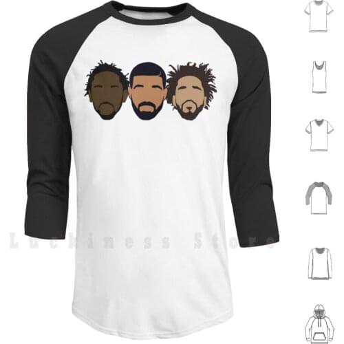 Drake , J Cole , Kendrick Lamar Hoodies Long Sleeve Rap Hip Hop Kendrick Kendrick Lamar J Jcole Cole J