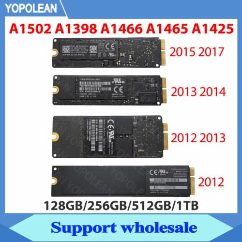 2015 2014 2013 Year for Macbook Air / Pro Retina 11" 13" 15" A1502 A1398 A1466 A1465 SSD Solid State Drive 128GB 256GB 512GB 1TB