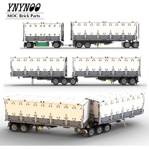 High-Tech Ecke MARK 20ft Full RC Container Trainer MOC 27224 Anthem Tri-Drive MOD 26686 Trailer Dry van (Box) Bricks DIY Toys