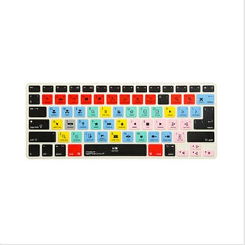 Shortcut Silicone Keyboard Cover Skin For Apple final cut pro X Functional for Macbook Air 13 inch, for Macbook Pro 13, 15 US&EU