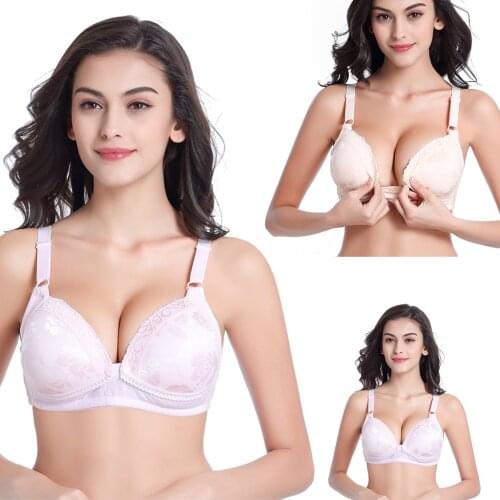 Women No Steel Ring Bra Maternity Intimate Ladies Button Lace Lactation Bra breastfeeding bra lactancia sujetador lactancia new