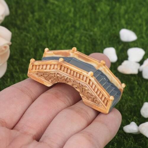 1 Pcs Mini Simulated Stone Arch Small Bridge Fairy Garden Miniatures Resin Ornaments Micro Landscape Mini Garden Decoration