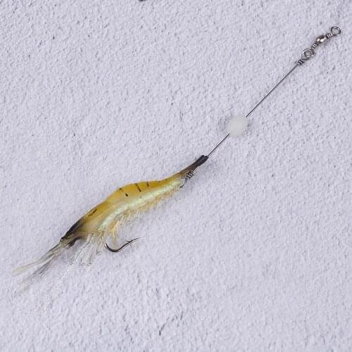 1Pcs soft lure 9cm/6g fishing artificial bait with glow hook swivels