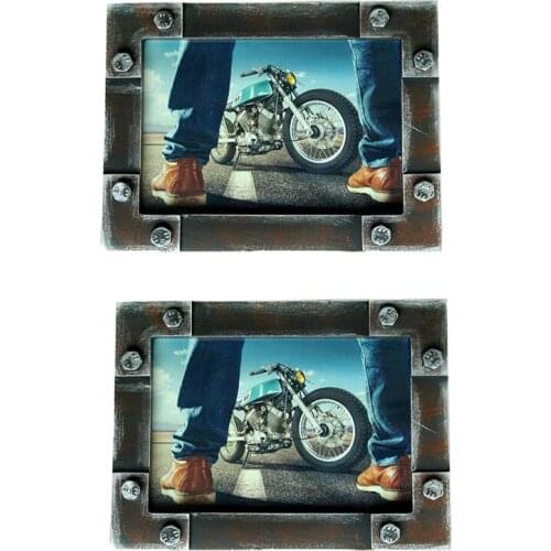 2Pcs Vintage Portrait Picture Frames Landscape Horizontal Poster Frame Standing or Wall Mountable