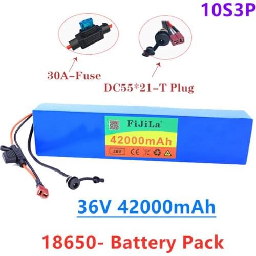 36V 18650 lithium battery puck 10S3P 600W or less, suitable for scooter E Twow scooter m365 pro ebike backup power supply