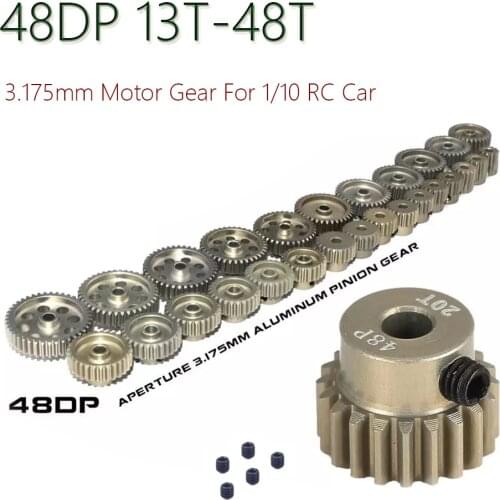 48DP 3.175mm 13T-15T 16T-18T 19T-21T 22T-24T 25T-27T 28T-30T 31T-33T 34T-36T 37T-39T 40T-42T 43T-45T 46T-48T Pinion Motor Gear