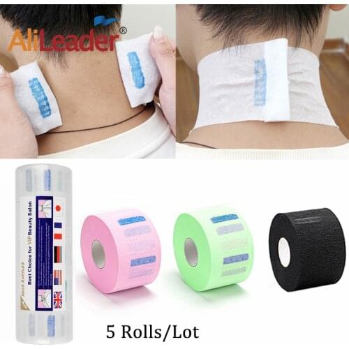 Leeons 5 Roll/Lot Neck Ruffle Roll Paper Professional Hair Cutting Salon Disposable Hairdressing Collar Accessory Necks Covering