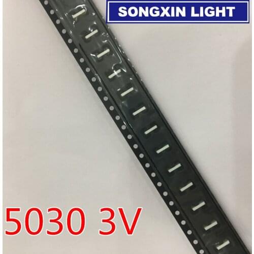 500PCS For maintenance LCD TV LED backlight SMD LEDs 3V 5030 150MA Cold white light source