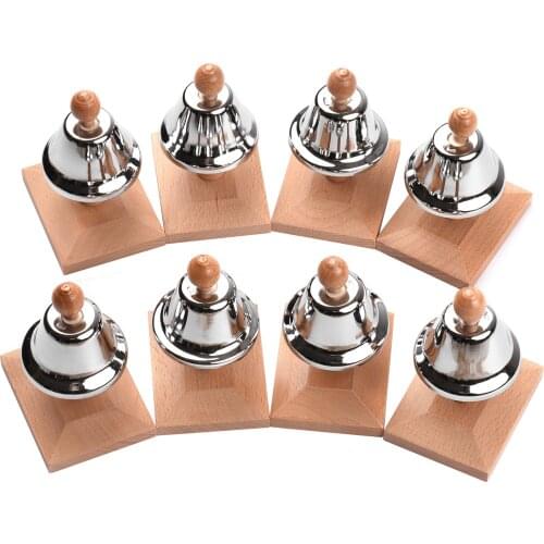8 Note Percussion Bell Set 8pcs Handbell Hand Bells Desk Bells with 2 Mallets Children Baby Early Education Musical Instrument