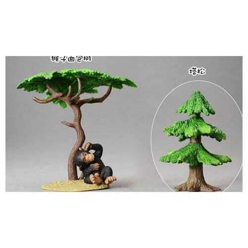 Pvc figure Accessories animal model scene pines trees sandbox tree toy