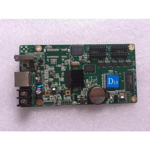 HD-D10 asynchronous 4*HUB75 data interface RGB full color led display control card,384x64 pixels,Small size screen control card