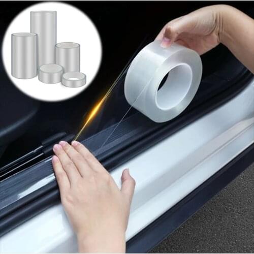 Car Stickers Door Edge Protector Universal Car Door Sill Sticker Anti Scratch Transparent Film Protection Style Auto Accessories