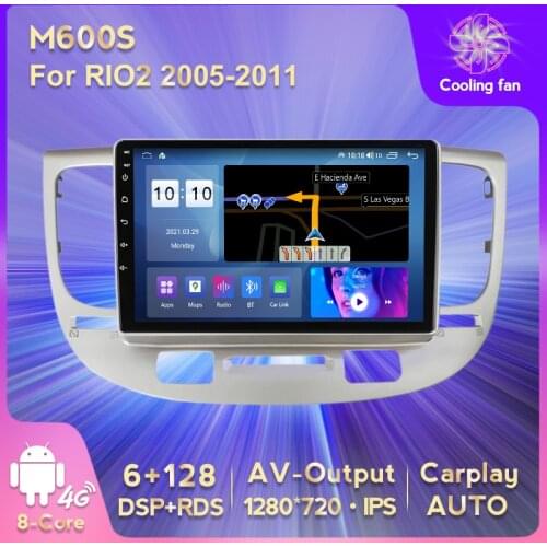 MEKEDE 8 Core 6+128GB 4G LTE Car GPS Navigation DVD Multimedia Player for KIA RIO2 2005-2011 DSP RDS Stereo Player Carplay AUTO