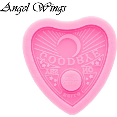 Ouija Board Hearts Badge Reel As Well Silicone Molds DIY Jewelry Shiny Epoxy Resin Mould Custom Wholesale DY0336