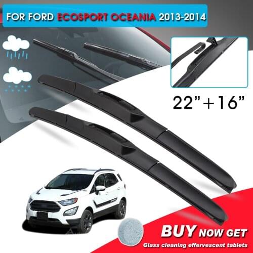 BROSHOO Car Window Windshield Wipers Blade For Ford Ecosport Oceania 22"+16" LHD&RHD Car Model Year 2013-2014 Auto Accessories