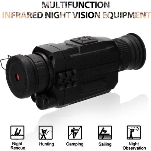 NV0535 Digital Night-Vision Telescope Infrared Monocular Boating Monitor Hunt Outdoor Boating Instrument Dual-use+8G Memory Card