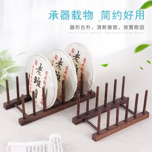 Pu'er tea shelf wenge tea cake shelf bracket display bracket wood bracket red wood pot plate display wooden wenge wooden brack