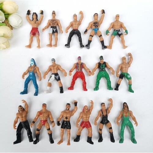 50pcs Cartoon action figures anime wrestler boxer hero boys toys for children gifts model PVC finished goods