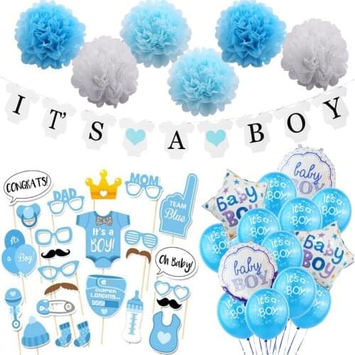 Its a Boy Its a Girl Balloon Happy Birthday Party Decoration Balloon Set Baby Photo props Boy Girl Baby Shower Party Supplies