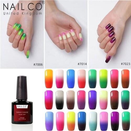 NAILCO Semi Permanent Gel Polish UV LED 10ml Color Change Temperature Gel Nail Polish Long Lasting Hybrid VarnishSoak Off