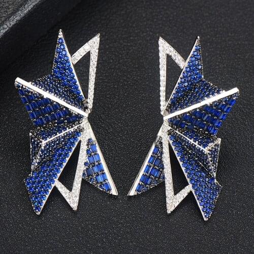 GODKI Jimbora Geometric Luxury Noble Earrings Trendy Zircon Wedding Engagement Party Dubai Earrings for Women Bridal Jewelry