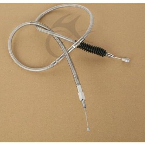 Motorcycle 140CM Stainless Braided Clutch Cable For Harley Sportster 1200 Iron 883 11-15 12 13 14