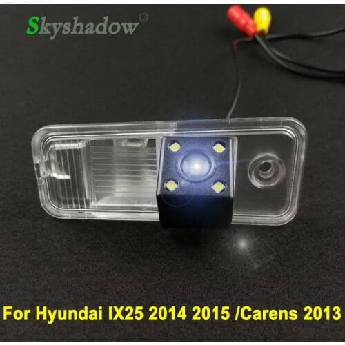 Car CCD 4 LEDS Night Vision Backup Reverse Rear View Reversing Camera Waterproof For Hyundai IX25 2014 2015 Carens 2013