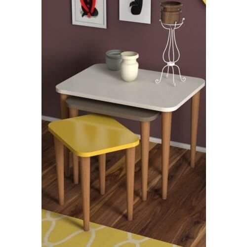 White-Cappuccino Letto Zigon Coffee Table