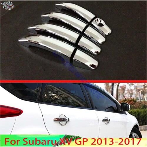 For Subaru XV 2013-2019 ABS Chrome Door Handle Cover Without Smart Key Hole Catch Cap Trim Molding Accessories