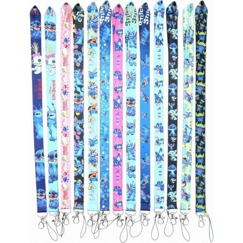 LT1071 Wholesale 20pcs/lot Stitch Lanyard for Key lanyards id badge holder Key Chain Key Holder Key Rings Accessories