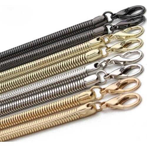Big Promotion 120cm Accessories for Bags Metal Chain Shoulder Strap Handbag Small Messenger Bag Handles Gold Silver Black STP067