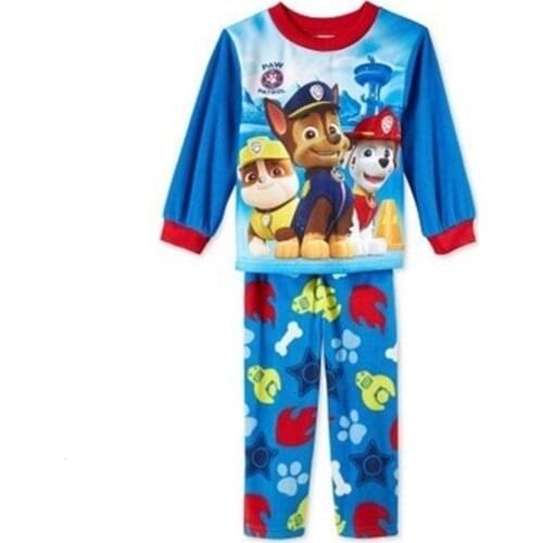 Paw Patrol Cute Fashion Cartoon Animation Pajamas Nighty Nightgown Nightclothes Long-sleeved Pant Childrens Suit Boys And Girls