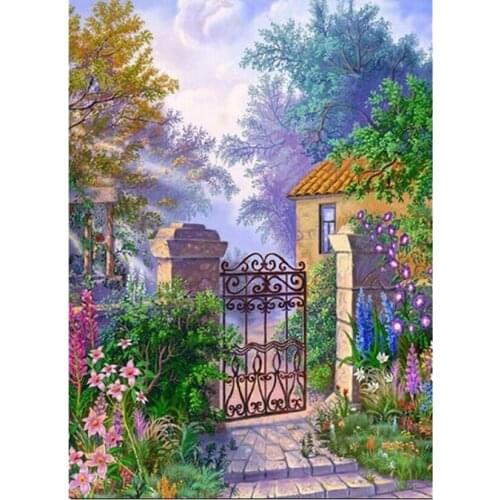 5d Diamond Painting Garden Scenery Picture Full Drill circular Of Rhinestones picture Cross Stitch Kits Diamond Embroidery WG685