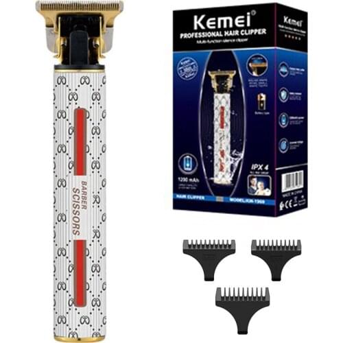 Original kemei professional barber waterproof hair trimmer for men electric beard hair clipper rechargeable hair cutting machine