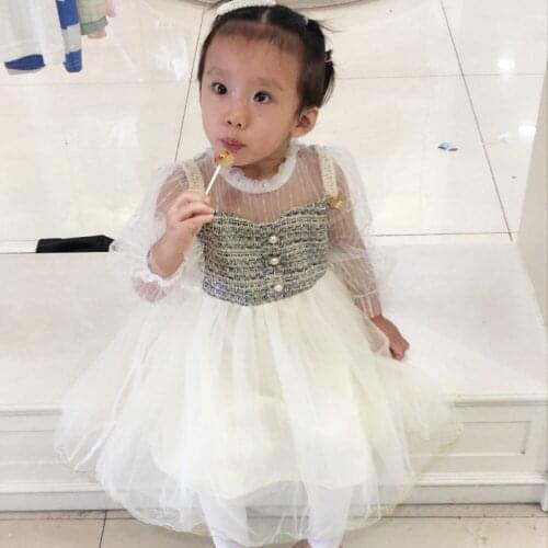 Girls Dress Autumn Clothing 2020 New Style GIRLS han ban qun zi chao Western Style Children Gauze Princess Dress 8863