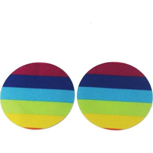 Rainbow Round sticker Nipple Covers Womens cross Adhesive Pads Body Breasts Disposable Milk Paste Anti Emptied Chest Bra
