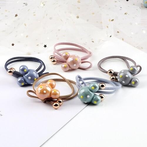 Cute Animal Hair Band Kawaii Cartoon Bear Headwear Princess Girls Lovely Scrunchies Elastic Rubber Bands Children Baby Headdress