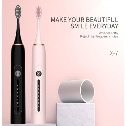 Super Sonic Electric Toothbrushes For Adults Kid Smart Timer Whitening Toothbrush 6 Modes Waterproof Replaceable Cleaner