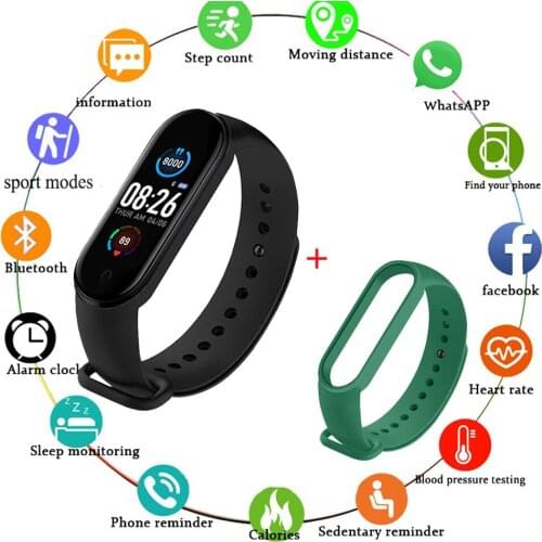 Smart Watch Heart Rate Monitor Electronic Bracelet Sport Fitness Step Caolorie Tracker for Men Women Android IOS