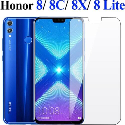 HD Honor8x glass on for huawei honor 8x honer hono 8c 8 x Lite screen protector protective tempered glas film huavei x8 c8 8lite